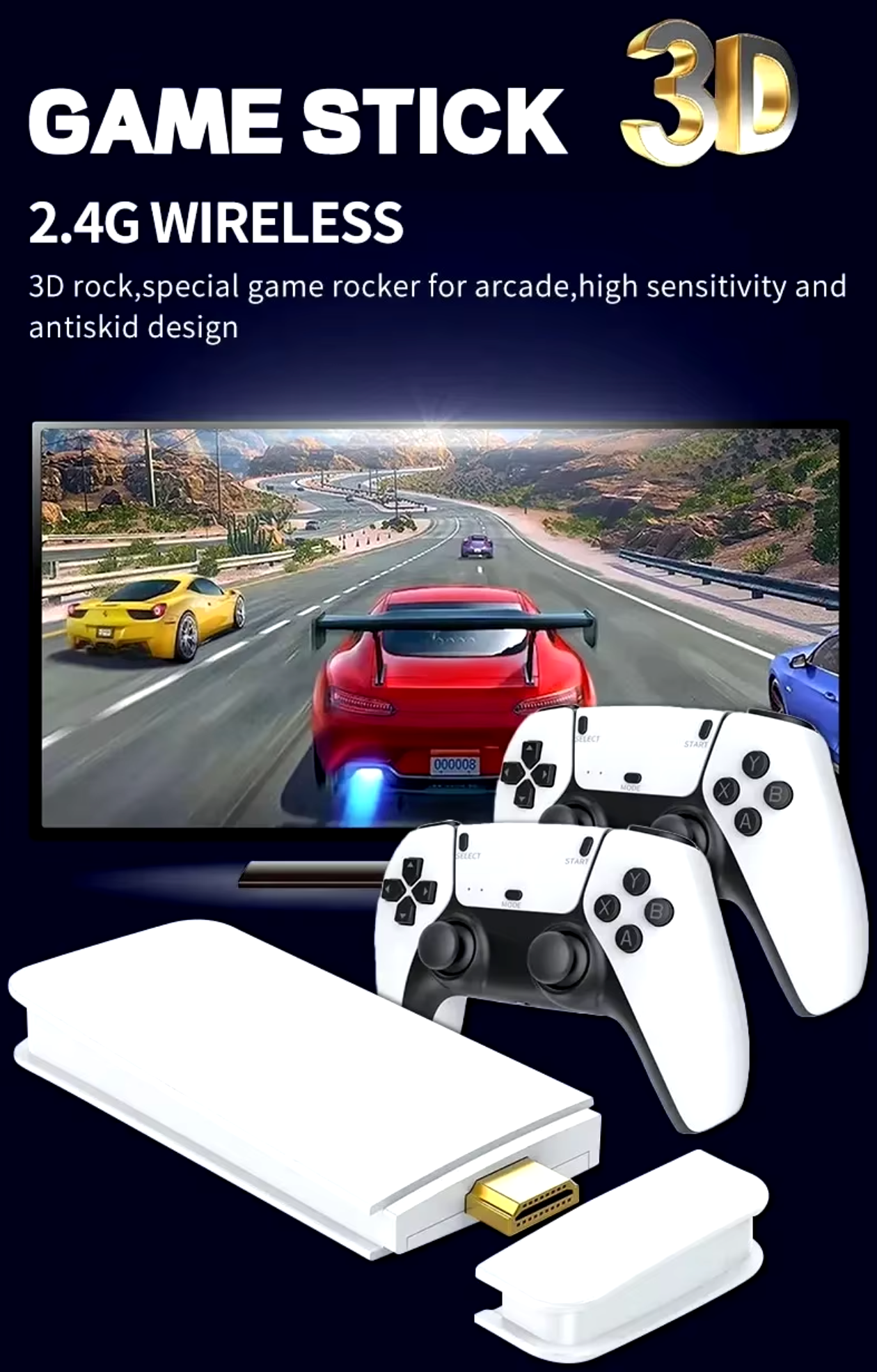 RetroStick™- 20,000 Retro Games + 2 Free Controllers