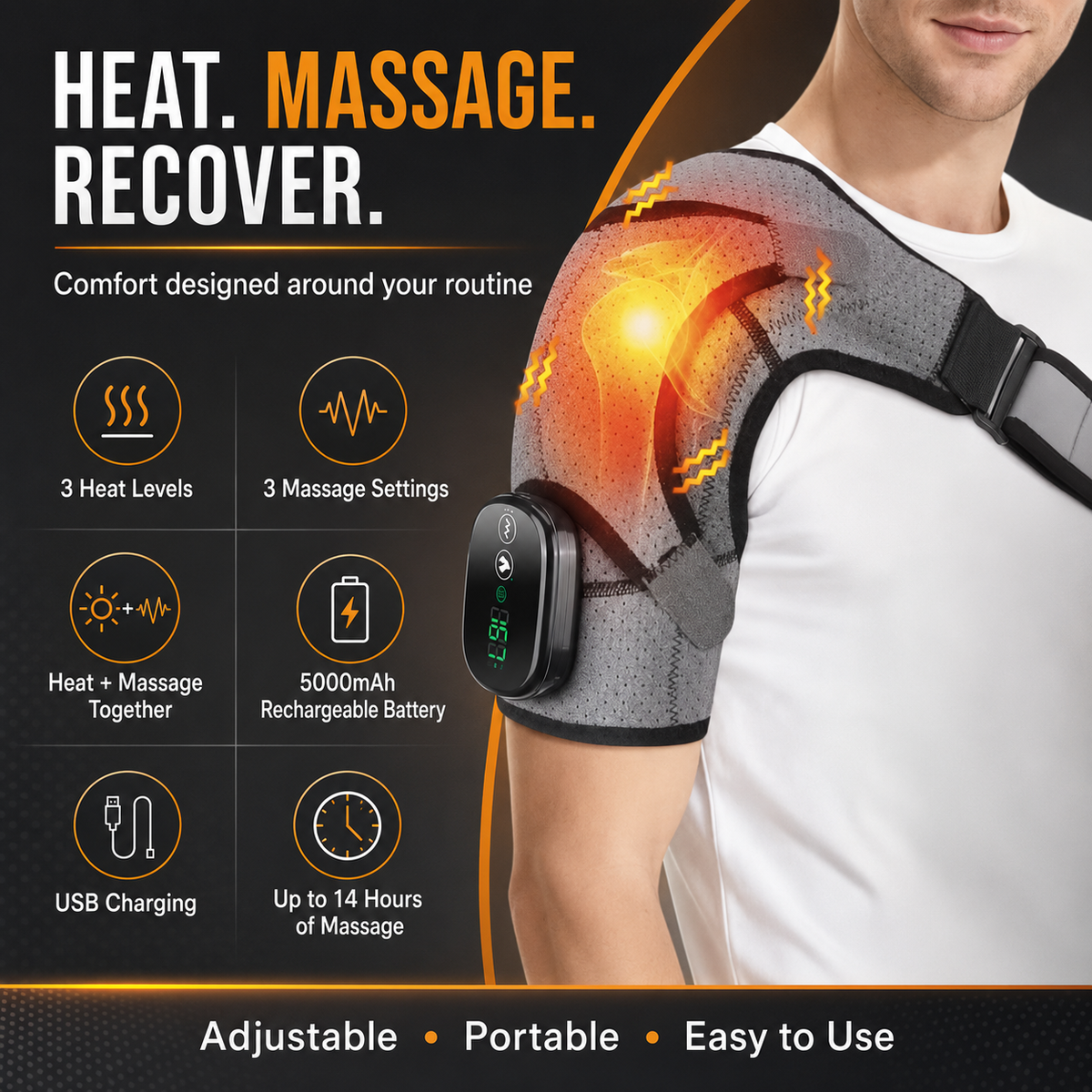 Heat + Massage Relief for Sore Shoulders