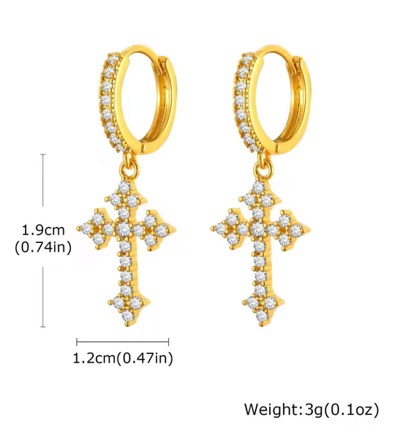 Cross Earrings.