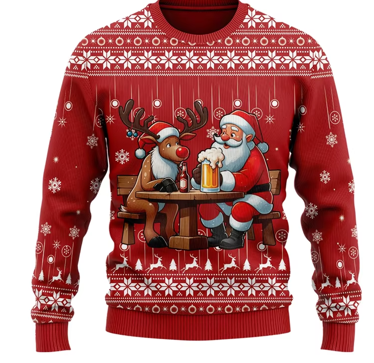 Festive Fun Beer Ugly Sweater