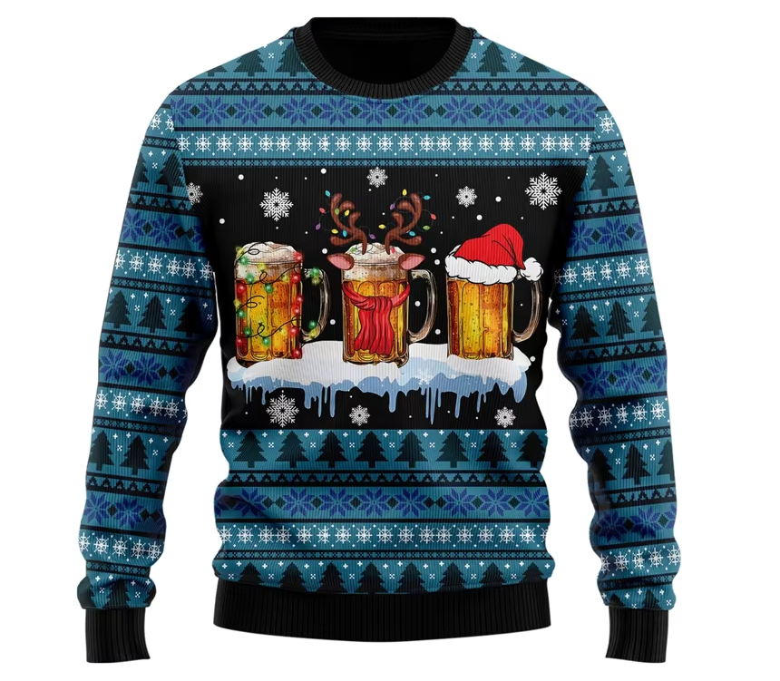 Festive Fun Beer Ugly Sweater
