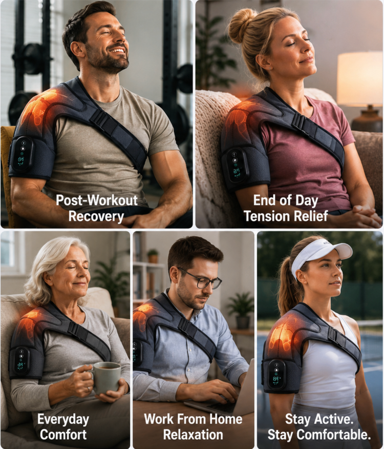 Heat + Massage Relief for Sore Shoulders