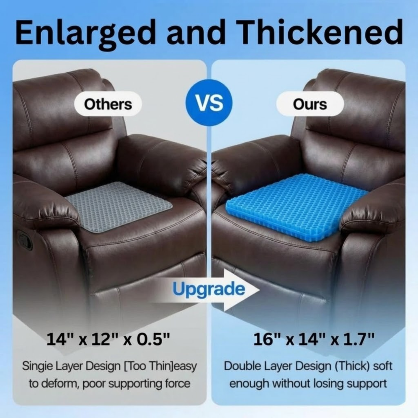CoolGel+ Pressure Relief Seat Cushion