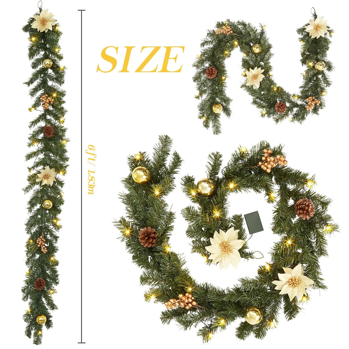 MerryLite™ 6FT Holiday Garland