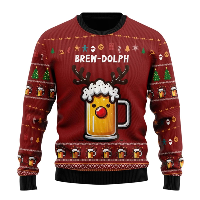 Festive Fun Beer Ugly Sweater