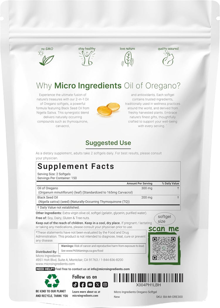 Oregano + Black Seed Wellness Capsules