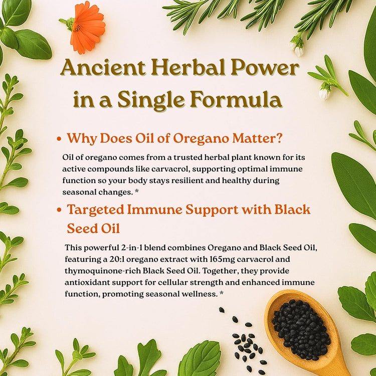 Oregano + Black Seed Wellness Capsules