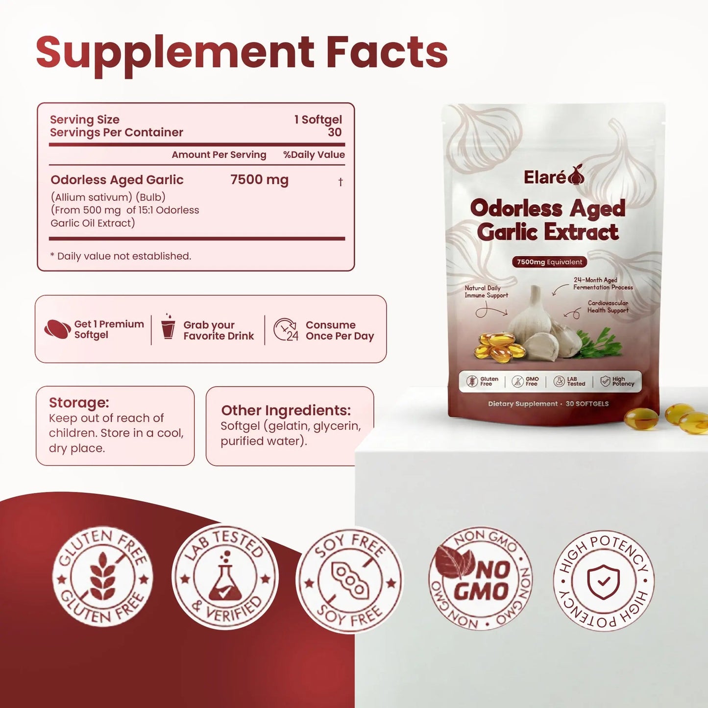 Odorless Aged Garlic Extract Boost
