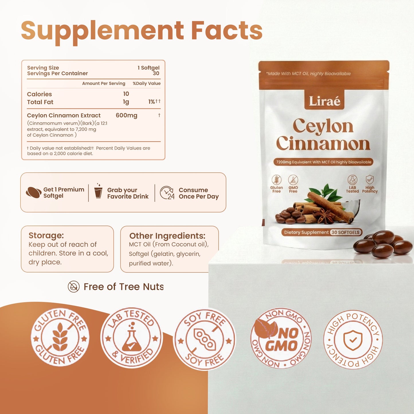 CinnaBalance™ Metabolic Support Softgels wth MCT Oil