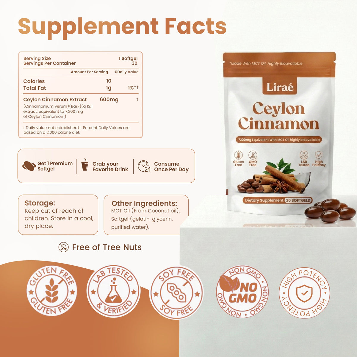 CinnaBalance™ Metabolic Support Softgels wth MCT Oil